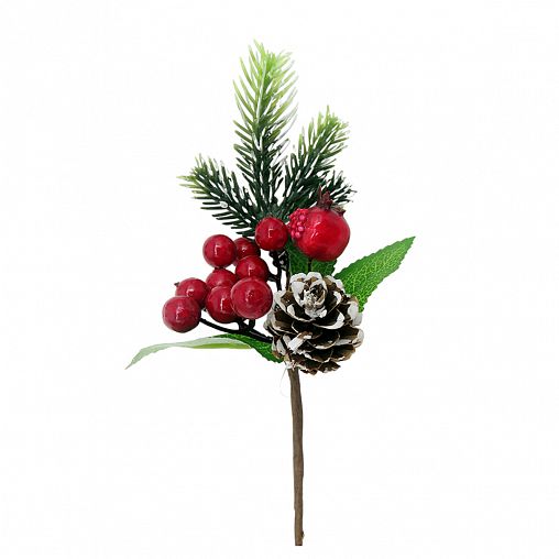 Украшение декоративное новогоднее Ветка, 19 x 10 см фото