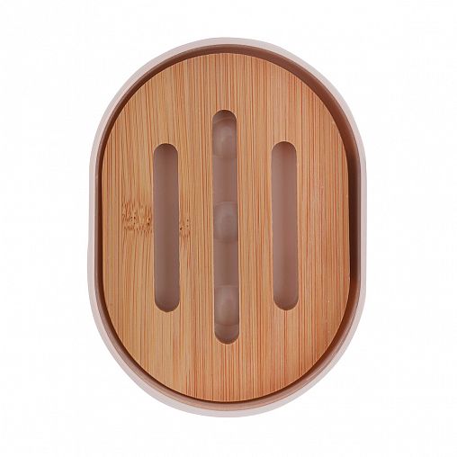 Мыльница с решеткой Альтернатива Бамбук, бежевая фото