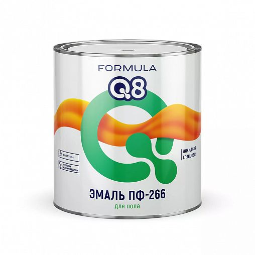 Эмаль ПФ-266 для пола алкидная Formula Q8, глянцевая, 2,7 кг, красно-коричневая фото