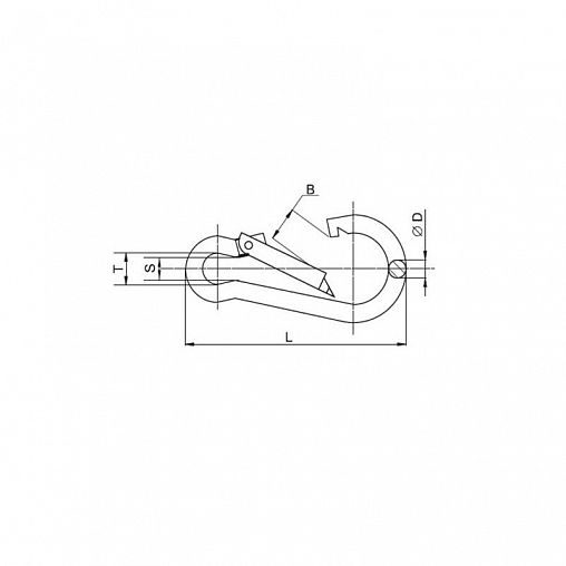 Карабин пожарный Rexant DIN 5299С, 5 мм фото