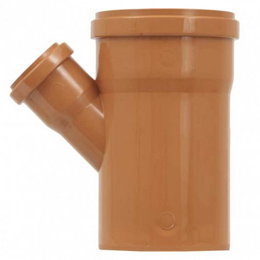 Тройник канализационный Lammin, наружный монтаж, 110 x 50/45° фото