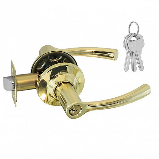 Ручка-защелка Нора-М Isparus ТТ1-01, ключ/фиксатор, золото фото