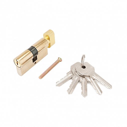 Цилиндровый механизм Стандарт Z.I.60В-5K BP, ключ/вертушка, золото (латунь) фото