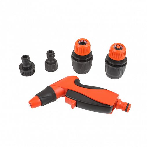 Набор для полива 1/2" Жук №4, пистолет Эрго, фитинги 1/2" - 3/4" фото