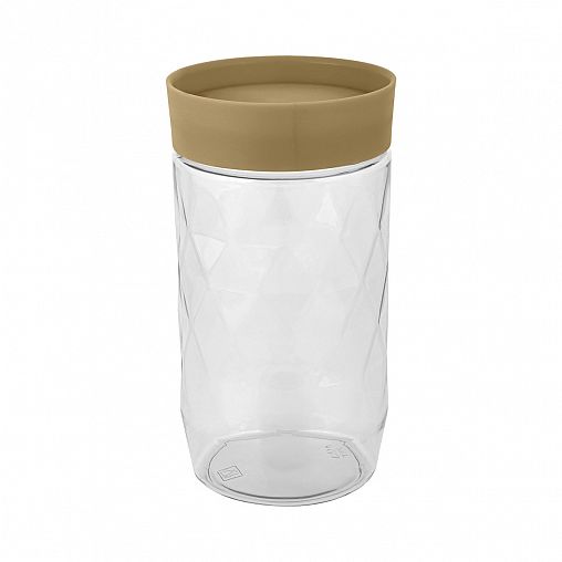 Банка для сыпучих продуктов Plast Team Stockholm, 1 л, шоколадный мокко фото