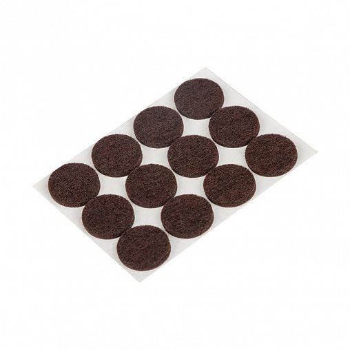 Протекторы для мебели самоклеящиеся Рыжий кот, d 2 см, 12 шт, коричневые фото