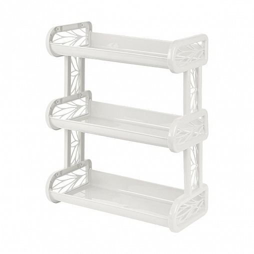 Полка трехсекционная навесная Keeplex Ajur, 41,6 x 19 x 9,5 см, белое облако фото
