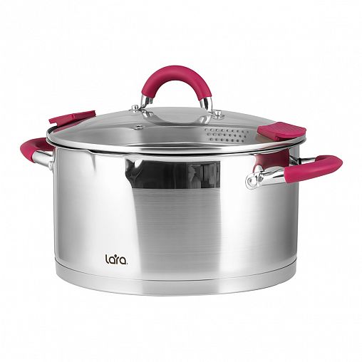 Кастрюля Lara Viva с крышкой, нержавеющая сталь, 4,1 л фото