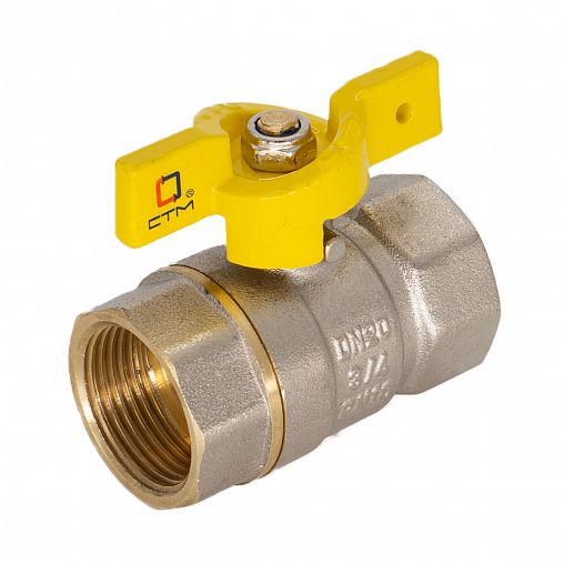 Кран шаровой для газа СТМ Газ 1/2" г/г, бабочка фото