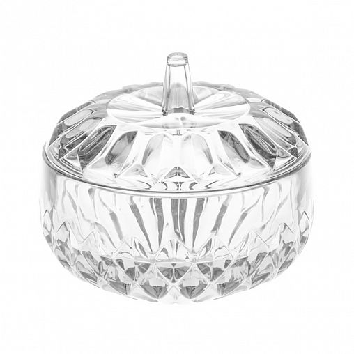 Сахарница Альтернатива Богема, с крышкой, 0,5 л, прозрачная фото