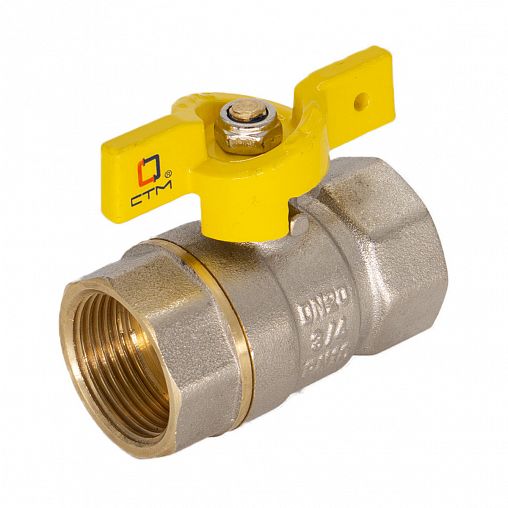 Кран шаровой для газа СТМ Газ 3/4" г/г, бабочка фото