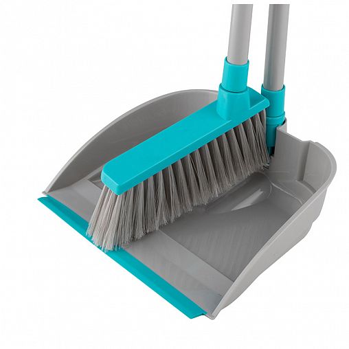 Комплект для уборки Рыжий кот Bravo, складной совок и щетка для пола фото