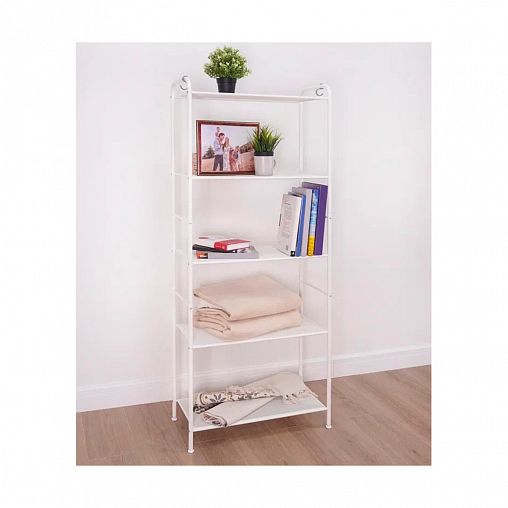 Стеллаж ЗМИ Валенсия 25, 5 полок, 65,5 x 30 x 155,5 см, белый фото