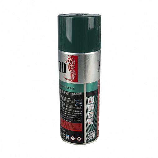 Аэрозольная алкидная краска Kudo KU-1007, 520 мл, RAL 6016, темно-зеленая фото