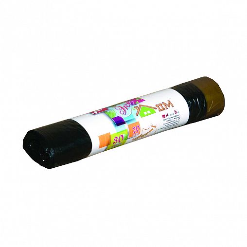 Мешки для мусора с завязками Концепция Быта Экодом, 13 мкм, 30 л, рулон 20 шт, зеленые фото