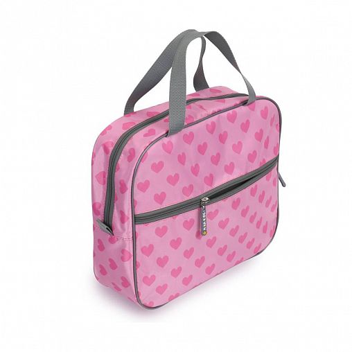 Сумка-папка Nika Сердечки СП1/2, 34 x 10 x 30 см, розовая фото