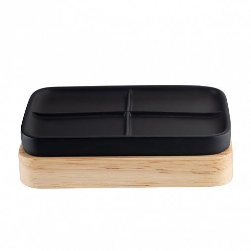 Мыльница Leonord Sydney, полирезин, черный фото