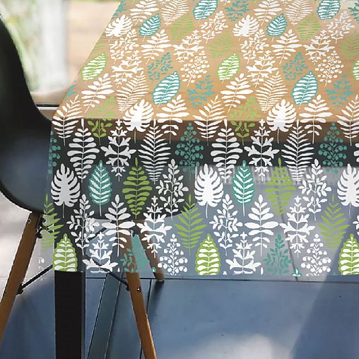 Клеенка столовая ПВХ Вилина Ажурная, 1,32 x 25 м, сканди фото