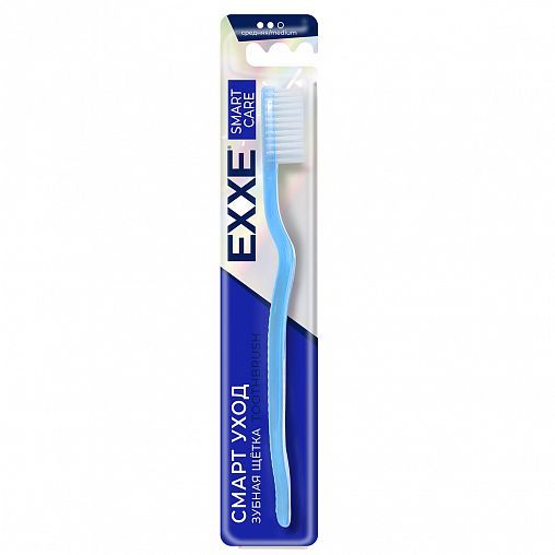 Зубная щетка EXXE Смарт уход, средней жесткости фото