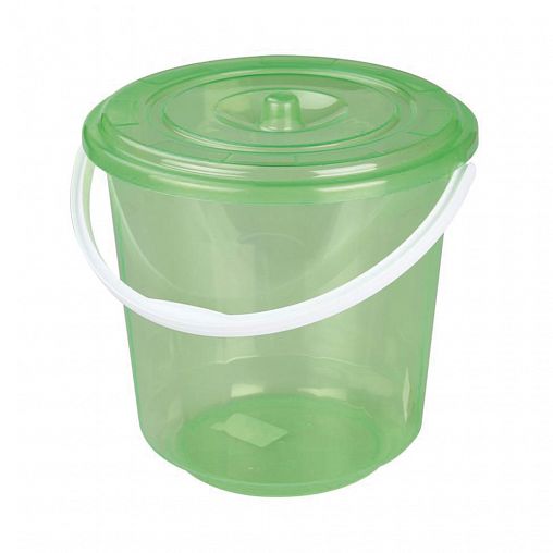 Ведро пластиковое Альтернатива Хозяюшка, с крышкой, 10 л фото