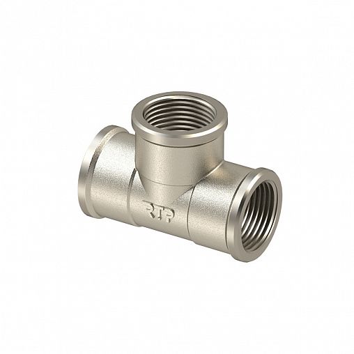 Тройник латунный РТП внутренняя-внутренняя-внутренняя резьба 1/2" фото Тройник латунный РТП внутренняя-внутренняя-внутренняя резьба 1/2" фото