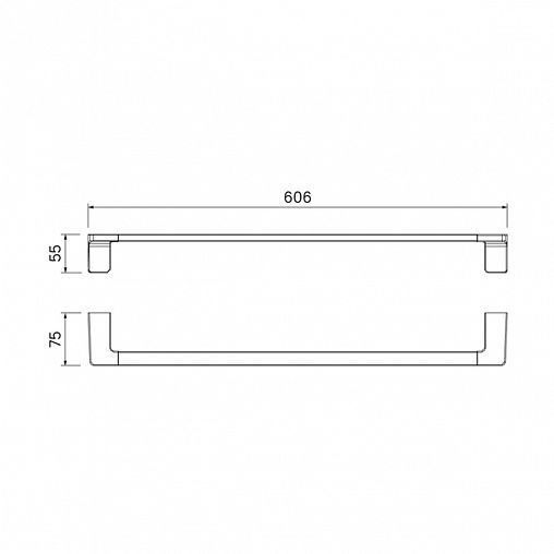 Полотенцедержатель IDDIS Slide, черный матовый фото
