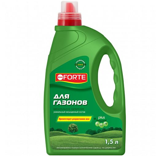 Удобрение жидкое Bona Forte для газонов, 1,5 л фото