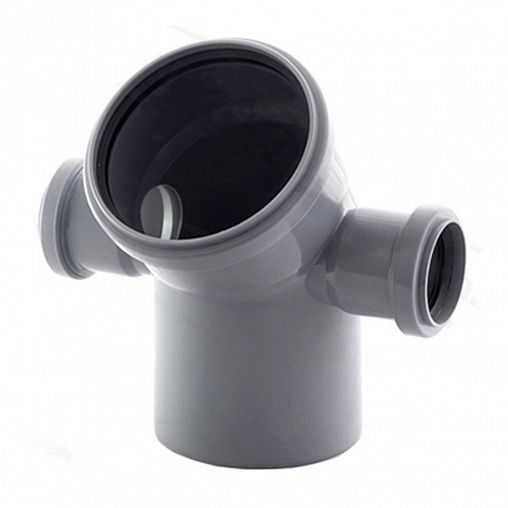 Отвод канализационный Lammin, 2 выхода 50 мм, 110 x 45° фото