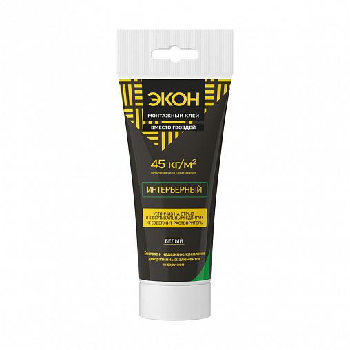 Клей монтажный Экон интерьерный, 200 г, белый фото
