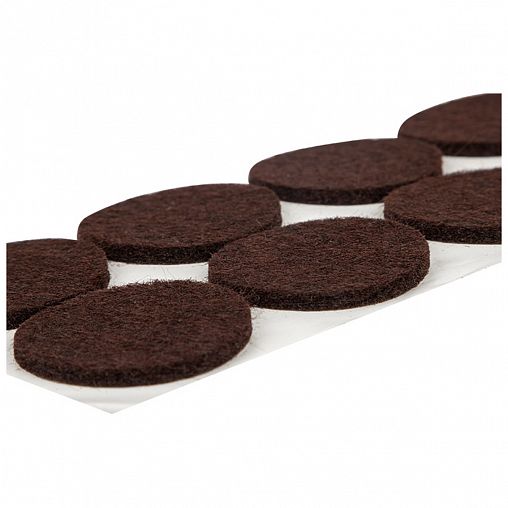 Протекторы для мебели самоклеящиеся Рыжий кот, d 3,5 см, 8 шт, коричневые фото