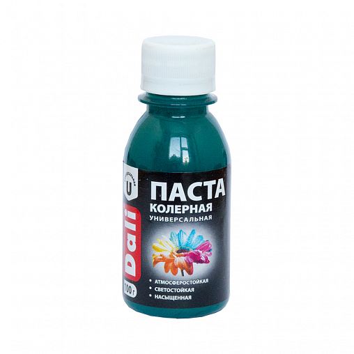 Паста колерная Dali, универсальная, 0,1 кг, бирюзовая фото
