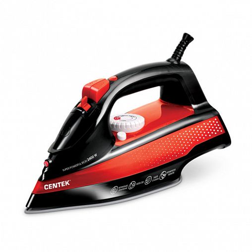 Утюг Centek CT-2345, 2600 Вт, подошва керамическая, красный фото
