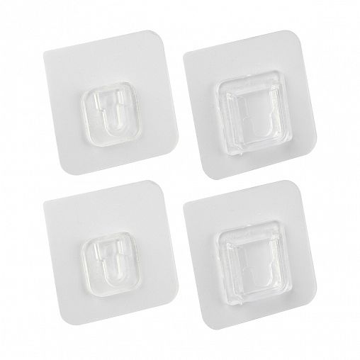 Крючки самоклеящиеся Park, 6 x 6 см, 2 пары, белые фото