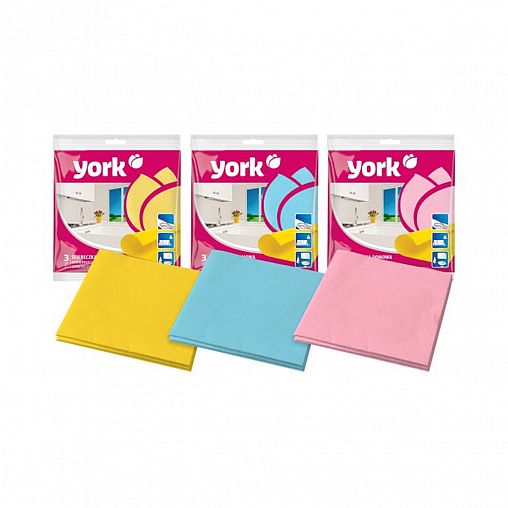 Салфетки универсальные York, вискоза, набор 3 шт фото