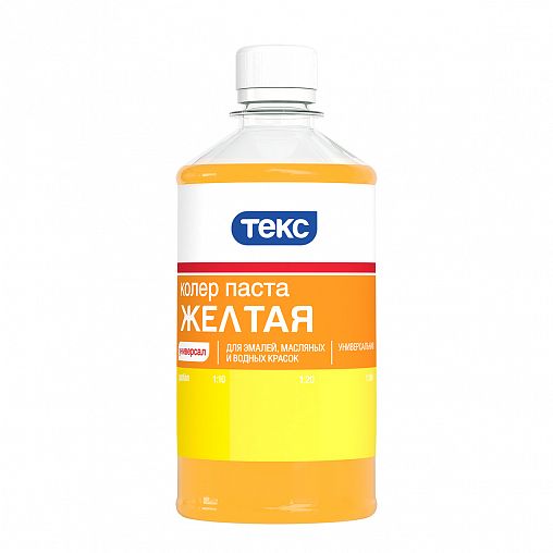 Колер паста Текс Универсал №03, желтая, 0,5 л фото