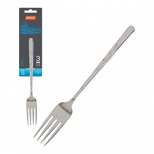 Вилки столовые Mallony Roma, набор 3 шт фото