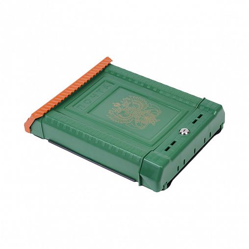 Почтовый ящик Цикл Премиум, с пластиковой защелкой и накладкой, коричневый фото