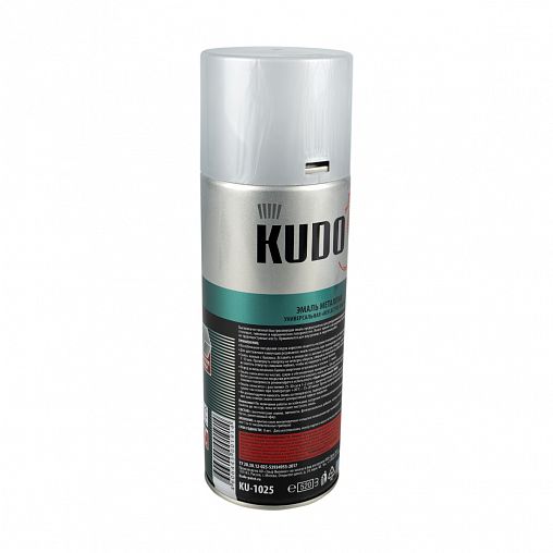Аэрозольная акриловая краска металлик Kudo KU-1025, 520 мл, алюминий фото