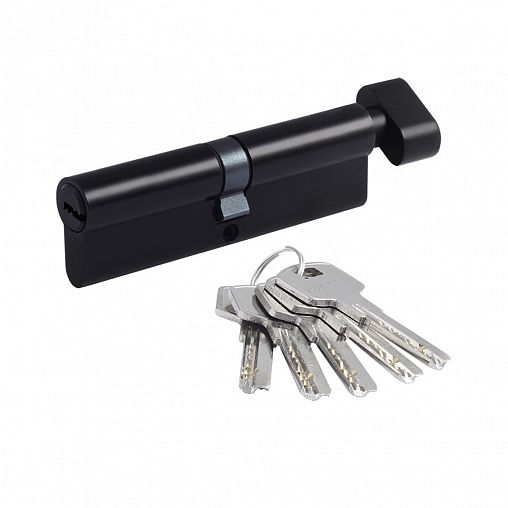 Цилиндровый механизм Нора-М STD Z ЛПВ-120 (60-60), ключ/вертушка, черный фото