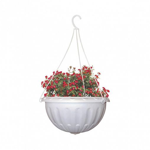 Горшок-кашпо подвесной Альтернатива Джулия, 3,5 л, белый фото