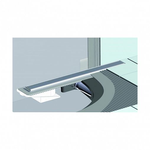 Трап линейный для душа Berges С1 Norma 500, S-сифон, нержавеющая сталь, 500 мм, матовый хром фото