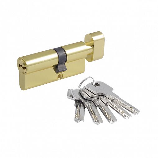 Цилиндровый механизм Нора-М STD Z ЛПВ-70 (40-30В), ключ/вертушка, золото фото