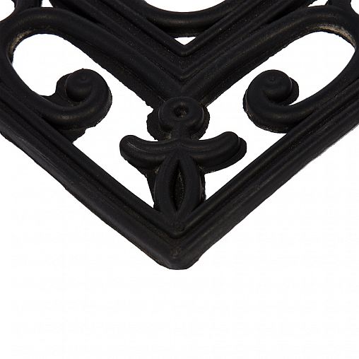 Коврик на ступеньку Vortex, ажурный, резиновый, 25 x 75 см, черный фото