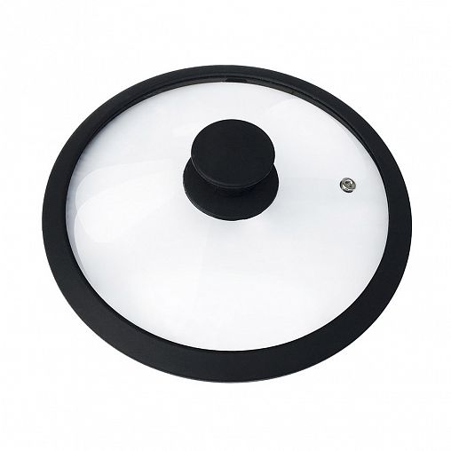 Крышка стеклянная Mallony Cappello, силиконовый ободок, паровыпуск, 24 см фото