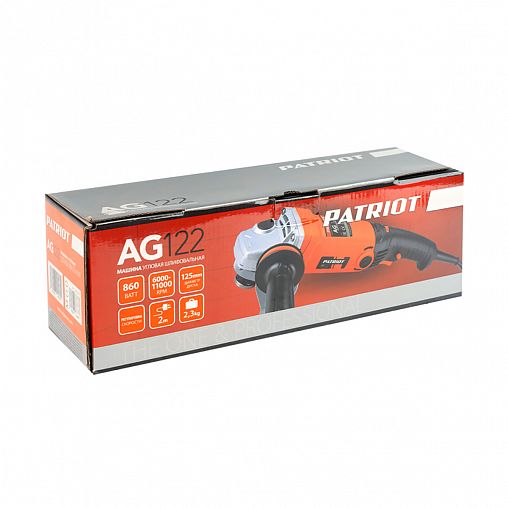 Угловая шлифмашина Patriot AG 122, 860 Вт, D 125 мм фото