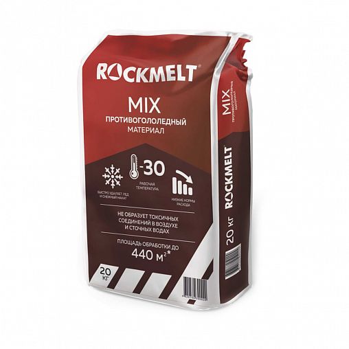 Противогололедный реагент Rockmelt Mix быстрого действия, 20 кг фото