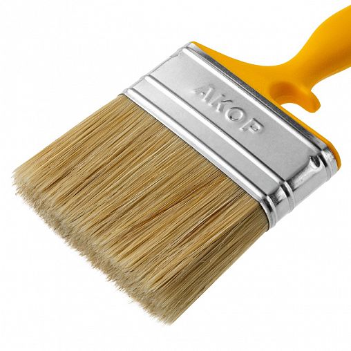 Кисть плоская для эмалей Акор Мастер, смешанная щетина, пластиковая ручка, 75 x 17 мм фото