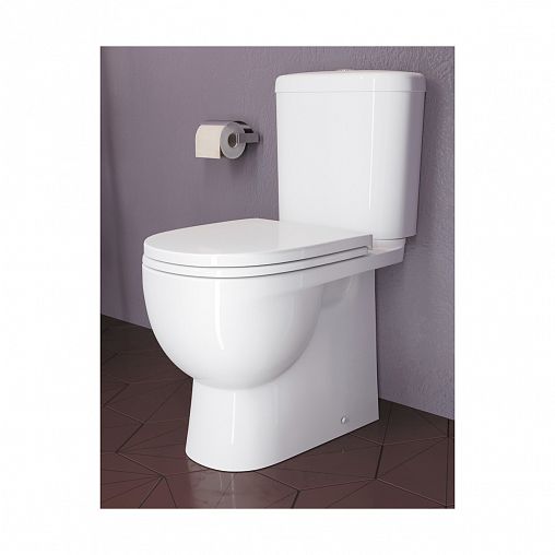 Унитаз напольный ободковый Sanita Luxe Art Comfort, 63,5 x 37 x 77 см, белый фото