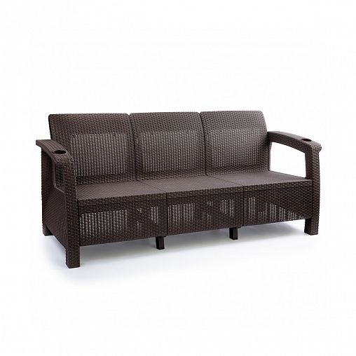 Диван Альтернатива Ротанг плюс, 188 x 70 x 79 см, венге фото