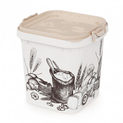 Банка для сыпучих продуктов Альтернатива, с ручками-защелками, пластиковая, 25 л фото